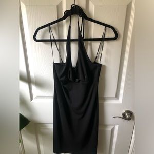 Black Halter Mini Dress